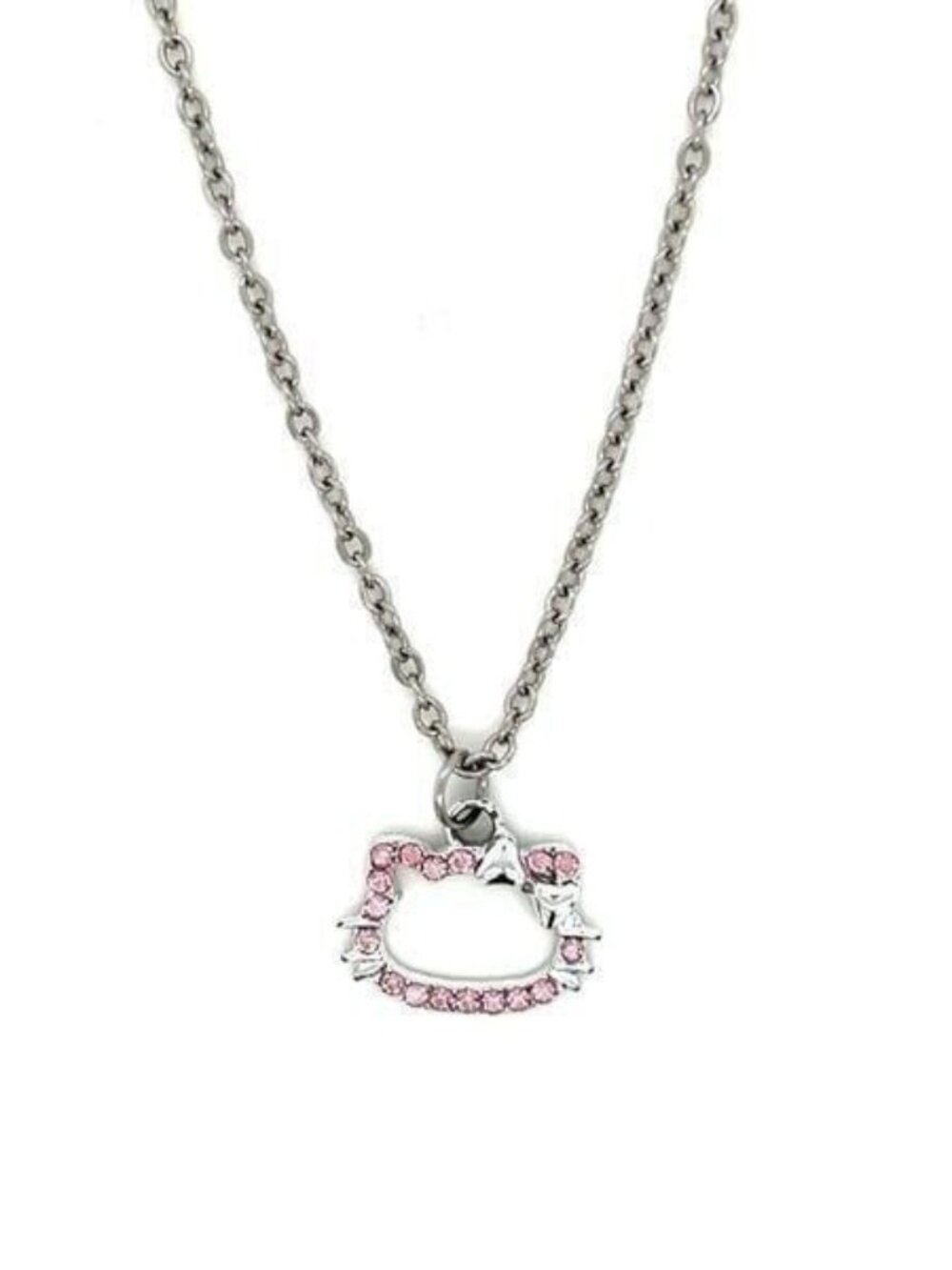 Hello Kitty Pink Rhinestones‎ Necklace (n3)